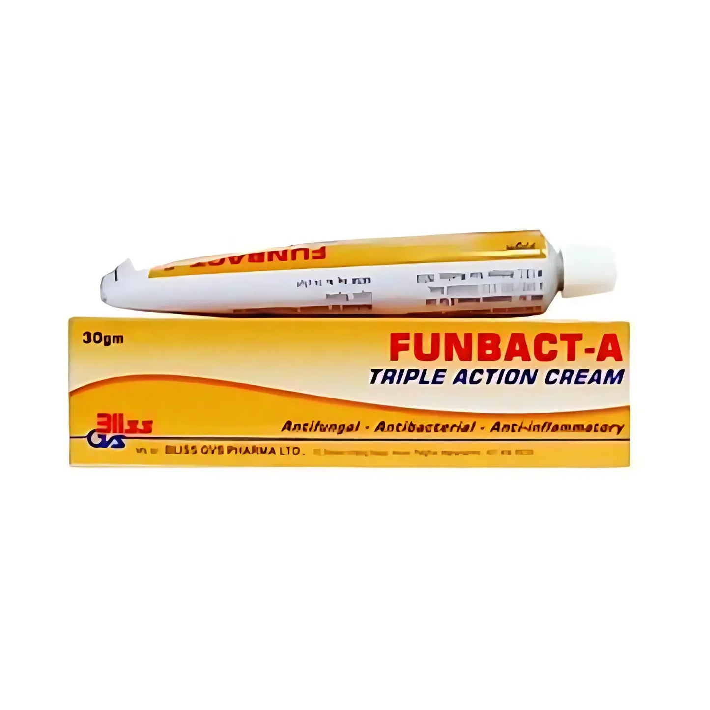 Funbact‑A triple action cream Antifungal Cream betamethasone clotrimazole neomycin foreczema ringworm.