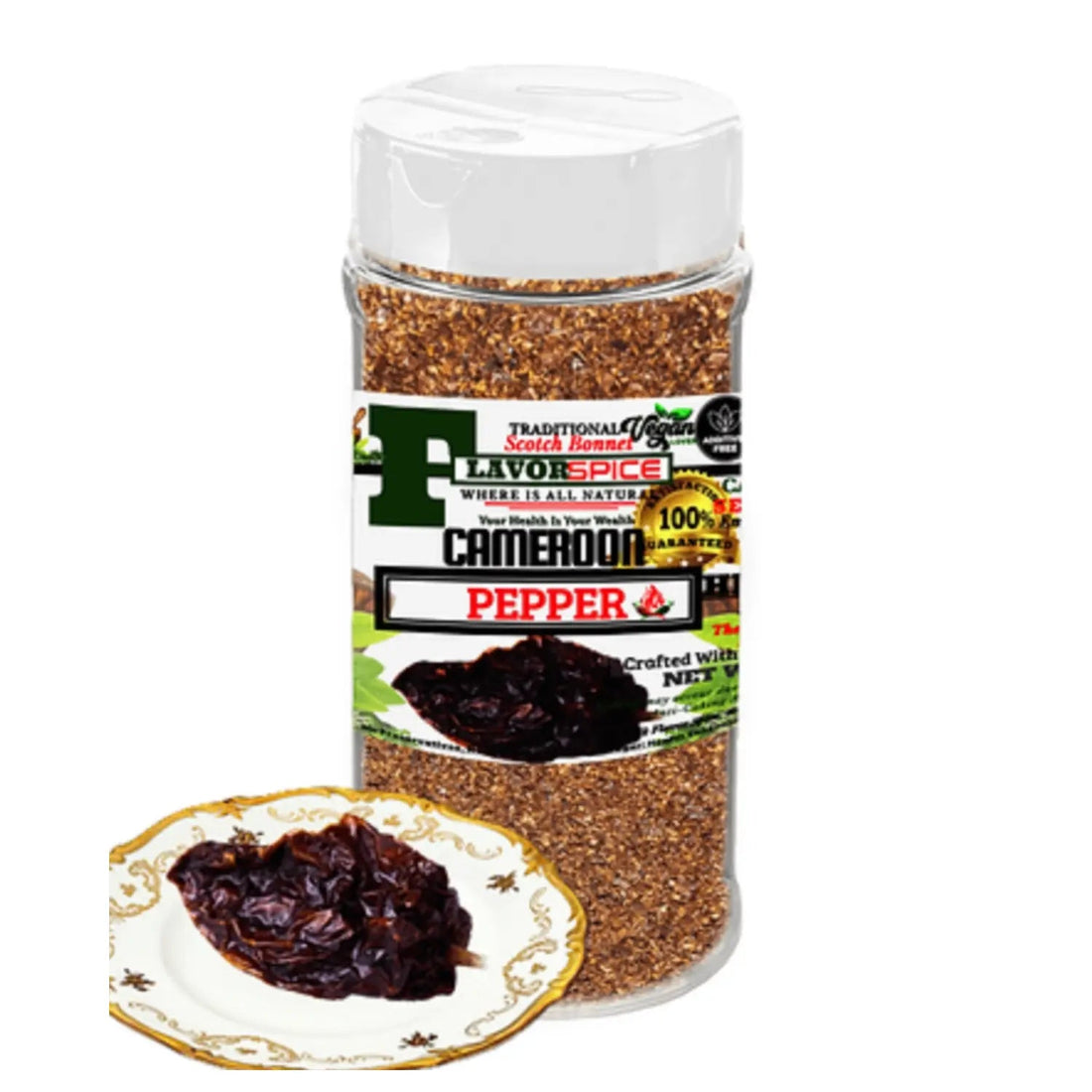 Ground Cameroon pepper, scotch bonnet chilli powder