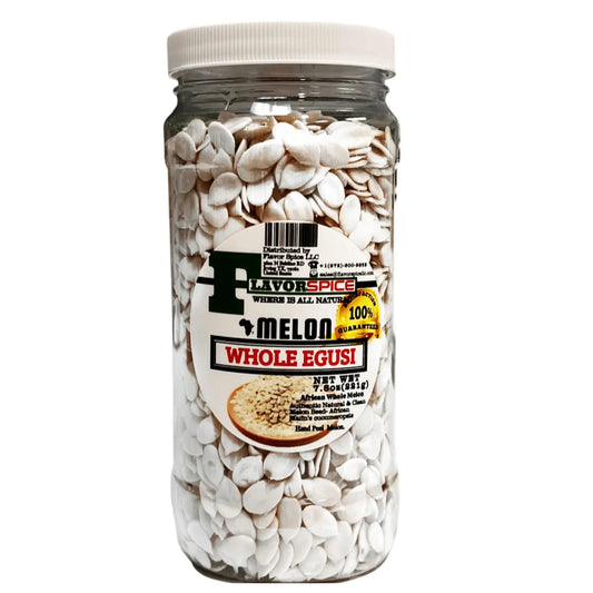 Whole egusi melon seeds, best kept in the freezer
